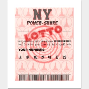 04-05-2024 Northeast Earthquake Power-Shake NY Lotto Ticket Posters and Art